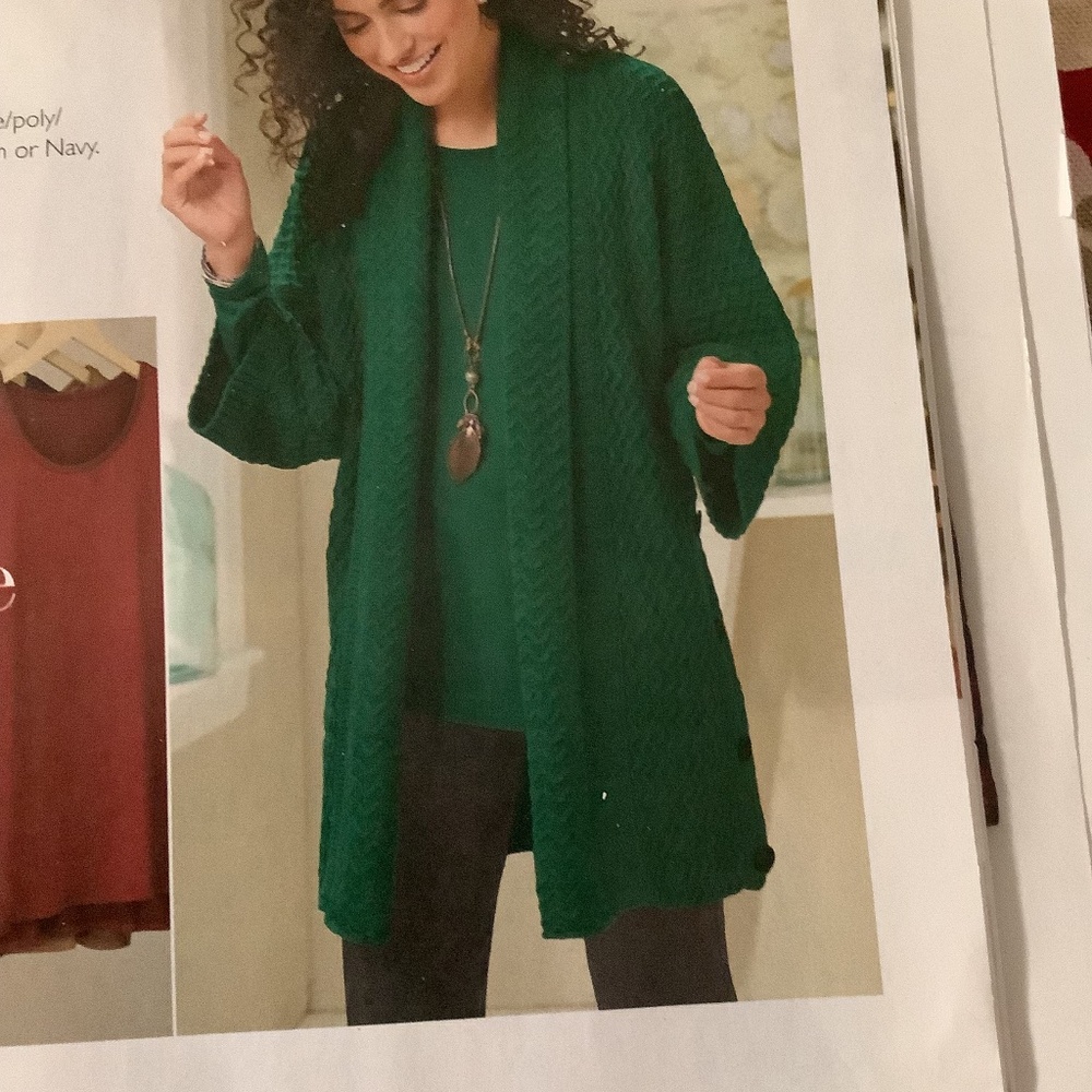 NWOT XL NorthStyle Long Textured PLUM Cardigan